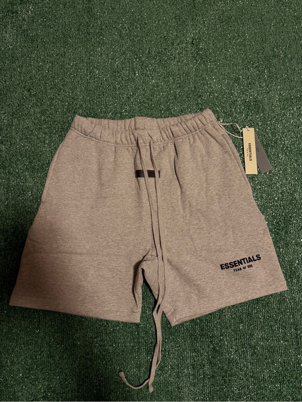ESSENTIALS Men's Taupe Drawstring Shorts